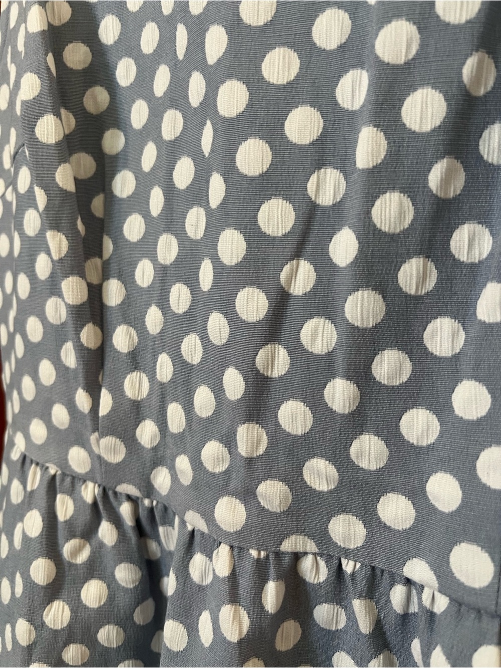 The Limited Light Blue and White Polka Dot Sleeveless Fit-and-Flare Dress - Picture 4 of 8